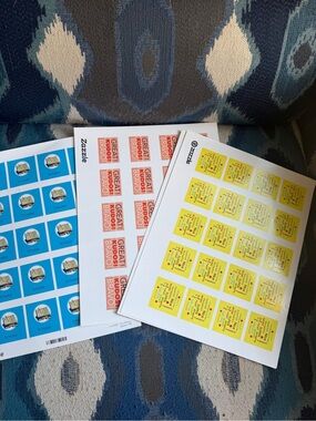 Custom Reward Stickers - Yellow, Blue, and Red Sheets